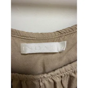 Indah Womens Tan Rayon Popover Mini Dress Flower Shell Buttons Size S Khaki Boho thumbnail 4