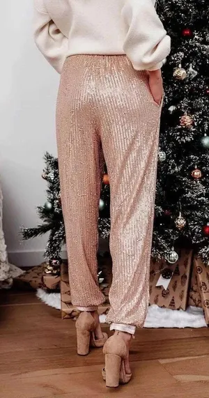 Mustard seed sequin pants thumbnail 2
