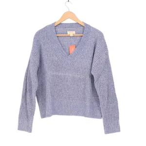 State Of Day Intimates 2-pc Pajamas Set Womens L Blue Waffle Knit Long Sleeve thumbnail 2