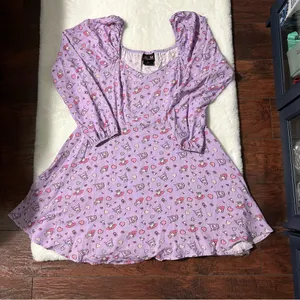 Sanrio My Melody & Kuromi‎ Sweetheart Long-Sleeve Mini Dress XL thumbnail 4