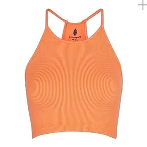 NWOT Free people movement Neon ribbed Jersey Bra Top thumbnail 2