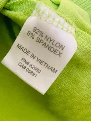 Bette & Court Cool Elements Neon Lime Green Golf Shirt M Quarter Zip Mesh UV thumbnail 3
