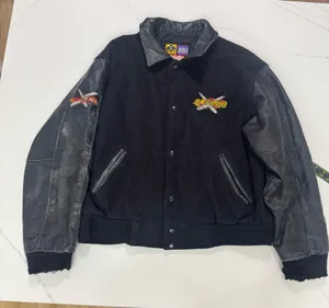 Vintage Ski-Doo Leather & Wool Varsity Jacket (Made in Canada) – Snow Gear thumbnail 1