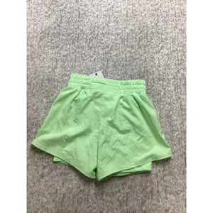 Nike Dri-FIT Womens Training Shorts Lime Green‎ High Waisted DX6016-376 XS NWT thumbnail 4