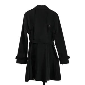 Black Rivet Black Belted Trench Coat Jacket XL Lightweight Jacket thumbnail 3