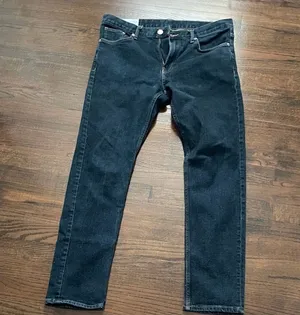Slim Coupe Etroite & Denim Men's Classic Dark Denim Slim Jeans thumbnail 1