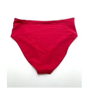 Quince Italian High-Rise Bikini Bottom Swim Cherry Red Size Large NEW thumbnail 3