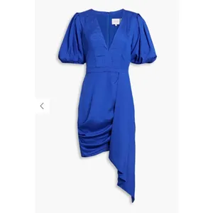 ONE33 SOCIAL Gathered crepe de chine mini dress Size 4‎ thumbnail 4
