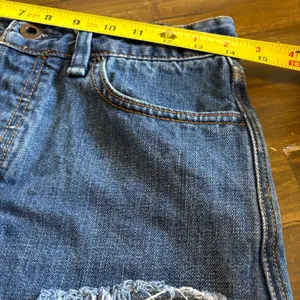 Free People Logan High Rise Cut Off Jean Shorts Distressed Button Fly Booty 26 thumbnail 10