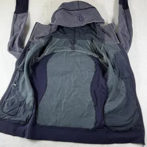 Lululemon Scuba Hoodie Full Zip Jacket Black White Micro Dot Print Size 4 thumbnail 13