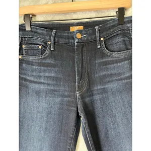 MOTHER The High Waisted Looker Dark Wash High Rise Stretch Skinny Denim Jeans 28 thumbnail 2