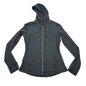 Lululemon Define Hoodie Black Full Zip Jacket Nulu Size 8 Casual Athleisure Yoga thumbnail 2