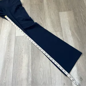 TNA Workout Leggings high rise flare pockets womens Navy Blue (small) activewear thumbnail 5