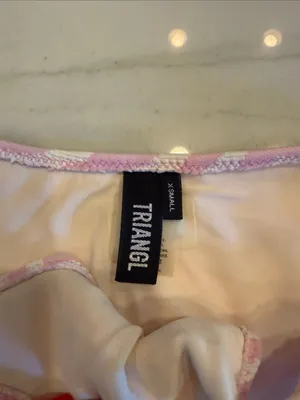 triangl swimwear Light Pink and White Bikini Bottom thumbnail 2