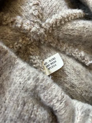 VTG WPL Wool Blend Beret Heather Beige Winter Cozy OS Wide Brim Retro thumbnail 4