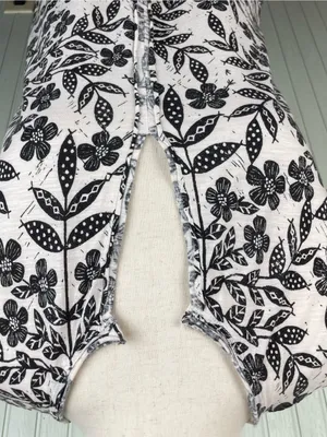 Anthropologie Press Relief Pilcro Spliced-Neck Tee Size Small Black White Floral thumbnail 7