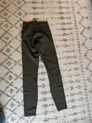 Olive Green Lululemon Leggings 25” Size 2 thumbnail 2