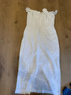 Petal and pup white midi linen dress thumbnail 3