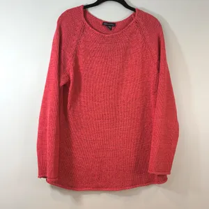 State-ments Knit Sweater Coral Red Long Sleeve Pullover Casual Business-‎ XL thumbnail 3