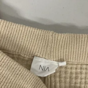 Nia Waffle Knit Stretch Joggers Cream Beige Tan Sz Large L Tall Longer Length thumbnail 4