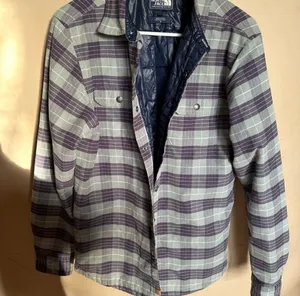 The North Face men’s purple and grey plaid insulated flannel thumbnail 3