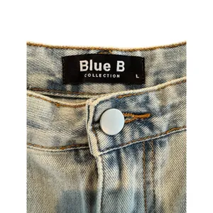 Blue B Rhinestone Fringe Distressed Denim Jean Shorts Women’s Size Large thumbnail 5