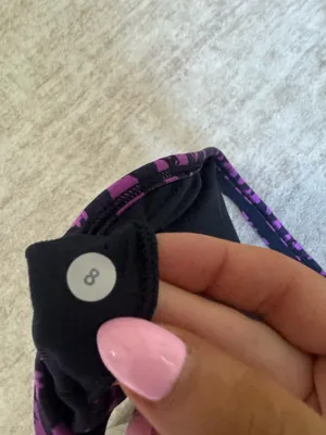 lululemon barre none bra purple cheetah size 8 thumbnail 3