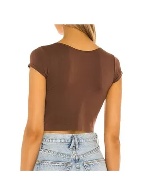 Free People Sheer Cap Sleeve Cappuccino Women's Top Size M SKU#C24101 thumbnail 2