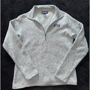Patagonia Women's‎ Better Sweater Gray Heather 1/4 Zip Up Size Small thumbnail 1