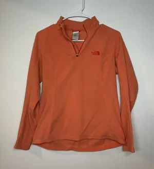 The North Face Fleece Pullover Womens M Coral 1/4 Zip TKA 100 Glacier Outdoor thumbnail 1