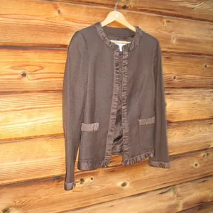 NWOT Zara Brown Wool Blend Jacket thumbnail 2