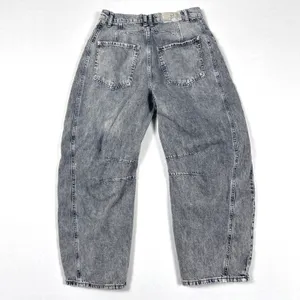 We The Free People Jeans Womens 27 Good Luck Barrel Mid Rise Gray Denim Cotton thumbnail 2