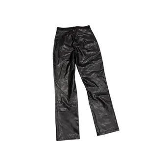 Abercrombie & Fitch The 90’s Straight Ultra High Rise Faux Leather Pants 28 6R thumbnail 3