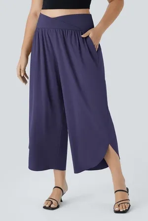 Halara Breezeful High Waisted Crossover Pocket Quick‎ Dry Pants Patriot Blue 1X thumbnail 1