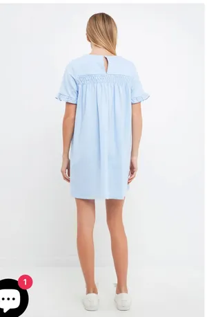 English Factory Baby blue mini dress thumbnail 4