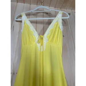 NWT Lulus Ray of Charm Yellow Mesh Lace Sleeveless Midi Dress Romantic Size XS thumbnail 7