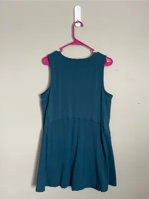 CRANE | Teal Quarter Zip Sleeveless Athletic Dress w/ Shorts Sz L thumbnail 5