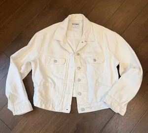 Old Navy White Denim Jacket Size Medium - C73-031 thumbnail 1