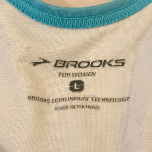 Brooks Sports Bra Women Large Turquoise Blue Running Padded Racerback Gym‎ thumbnail 2