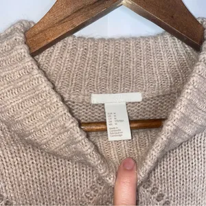 H&M Beige Wool Blend Knit Sweater thumbnail 6