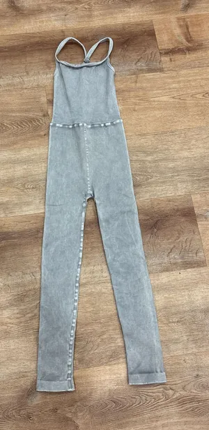 Intimately Free People ribbed grey jumpsuit  thumbnail 1