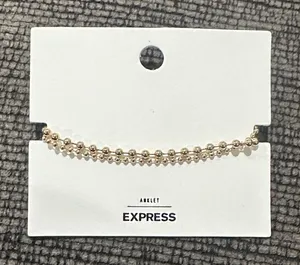 Express Gold Beaded Anklet thumbnail 1