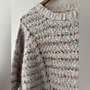 Altar’d State Lovely‎ Lash Cable Sweater Crewneck Pullover White Multicolor Soft thumbnail 3