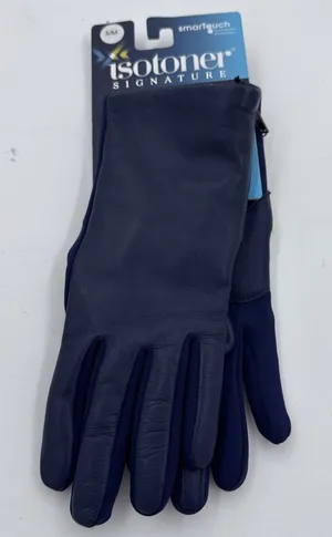 Women'S New Blue Isotoner Smart Dri Plus Smart Touch S/M Gloves Zip Sides thumbnail 1