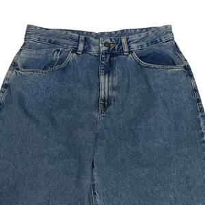 Ragged Jeans Womens‎ Size 32 (30) Cotton Wide Leg Raw Hem Denim Jeans High Rise thumbnail 2