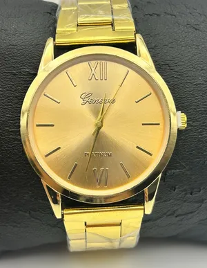 Geneva Platinum Gold-tone Stainless Steel Watch Working New Battery thumbnail 1