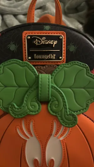 Loungefly Disney Glow Backpack in the Dark Face Minnie Pumpkin Mini thumbnail 8