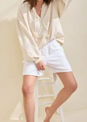 Women's cream Aerie sweater with tassels size L thumbnail 1
