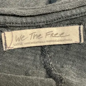 Free People We The Free Be My Baby Black Long Sleeve Lettuce Edge T Shirt Tee L thumbnail 4