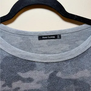 Pink Clover Blue and Gray Camo Crewneck Sweater thumbnail 2